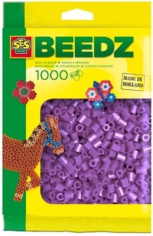 SES Creative zažehľovacie korálky 1000 ks fialové