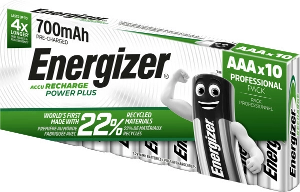 Energizer Power Plus nabíjacie batérie AAA 700 mAh, balenie 10 ks