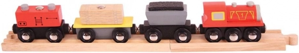 Bigjigs Rail nákladný vlak s koľajnicami