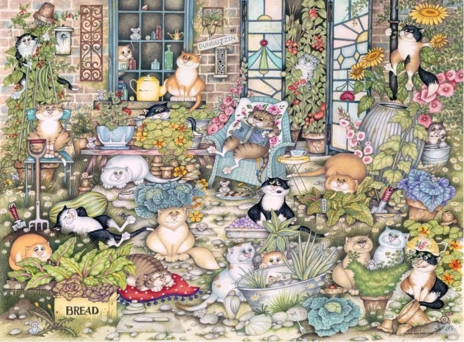 RAVENSBURGER puzzle Crazy Cats: mačací život, 500 dielikov