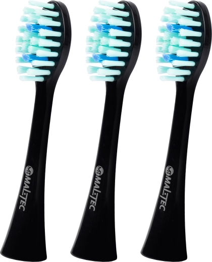 Náhradné hlavice pre sonickú kefku TOOTHIE X1, čierne, 3 ks