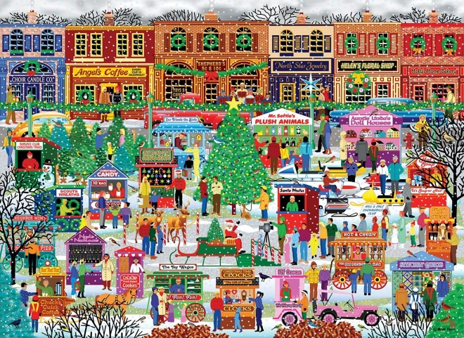 Eurographics puzzle Vianočný trh v centre XL 500 dielikov