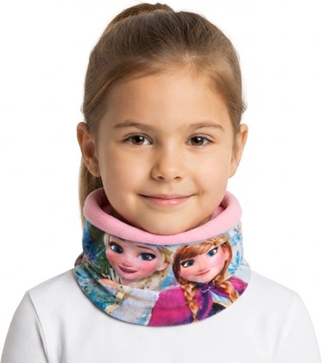 Detský nákrčník Frozen Elsa a Anna ružový