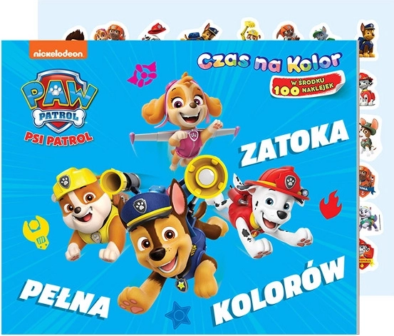 Labková patrola: Čas na farby 1 – Zátoka plná farieb – omaľovánky s nálepkami