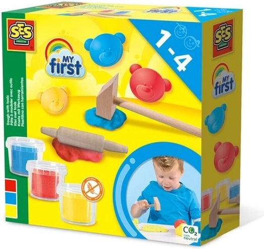 SES My First modelovacia hmota – 3 farby (3×90 g) + nástroje