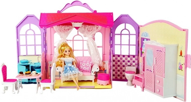 Skladací domček s otváracími stenami