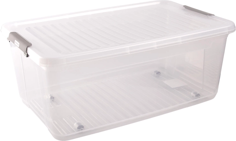 Úložný box 37 l s vekom a kolieskami