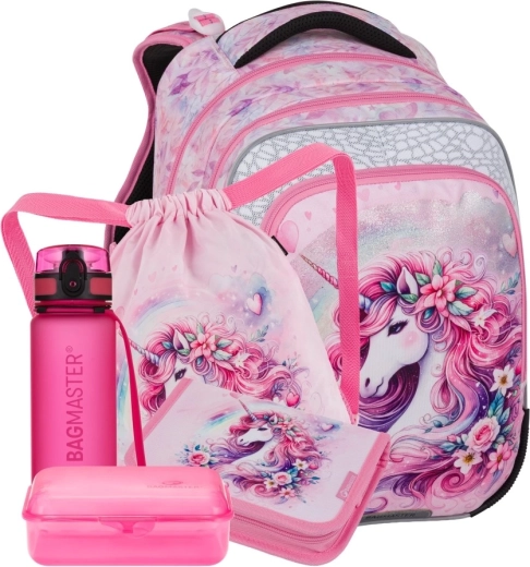 Bagmaster BETA veľký školský set pre prváčikov s jednorožcom