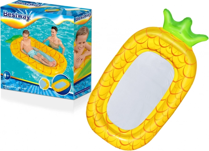 Nafukovacie ležadlo so sieťovaným dnom 186 × 112 cm Bestway – Ananás