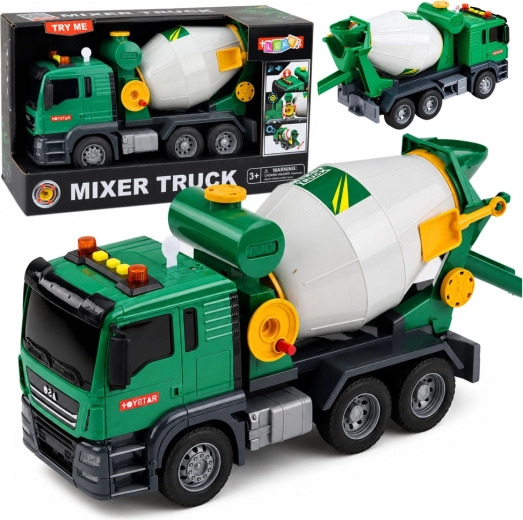 Betónový mixér Mixer Truck so svetlami a zvukmi, zelený