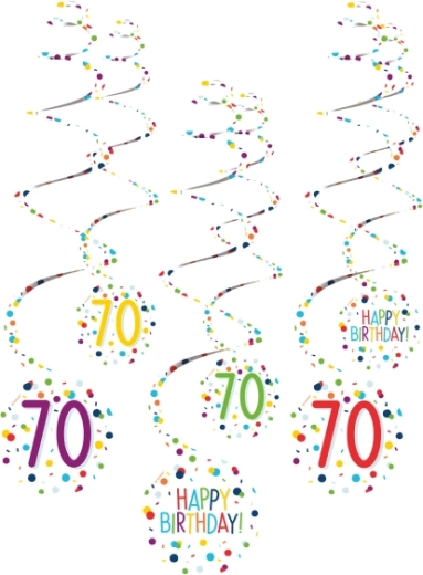 Confetti Birthday dekoratívne špirály 70–361 cm - 1 kus