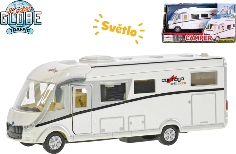 Kids Globe Traffic karavan CARTHAGO 16 cm s osvetlením a spätným chodom