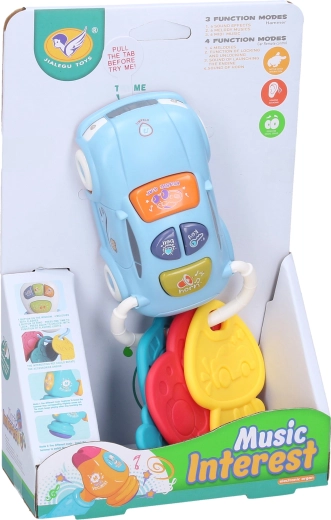 Autíčko s kľúčikmi so svetelnými a zvukovými efektmi 17 cm - 1 kus