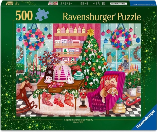 Ravensburger puzzle Vianočný obchod 500 dielikov