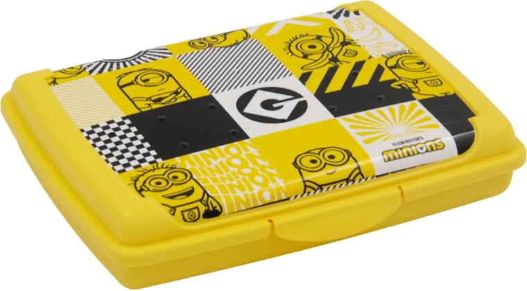 Desiatový box Minions žltý 17 × 13 × 3,5 cm