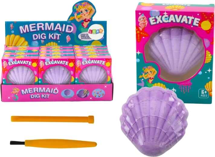 Archeologická sada Morská panna v mušli Dláto a štetec