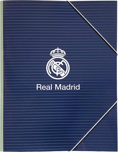 Obaly na zošity Real Madrid A4 s gumičkou, tmavomodré