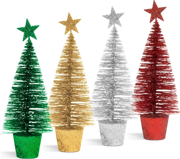 Mini vianočný stromček s trblietavým povrchom 18 cm – 1 kus