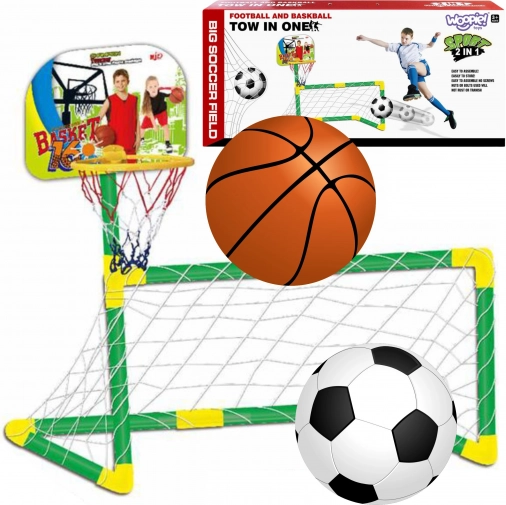 Woopie 2v1 kôš a futbalová bránka s loptami