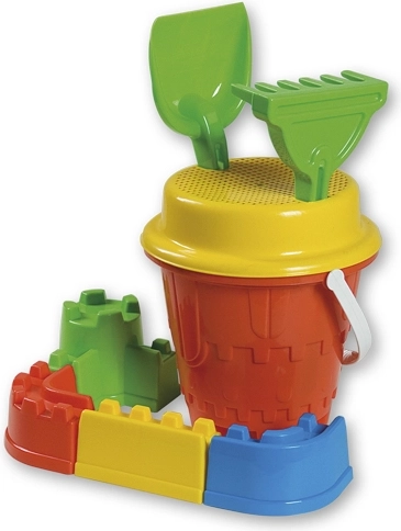 Androni sada na piesok hrad s hradbami stredná – Červený