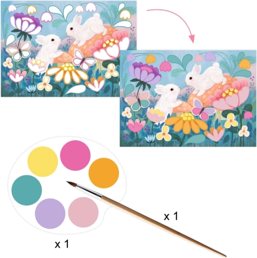 Maľovanie s pastelovými farbami a jemným štetcom