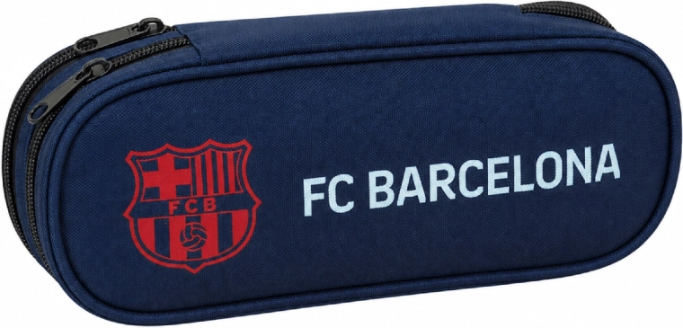 Oválny školský peračník FC Barcelona tmavomodrý