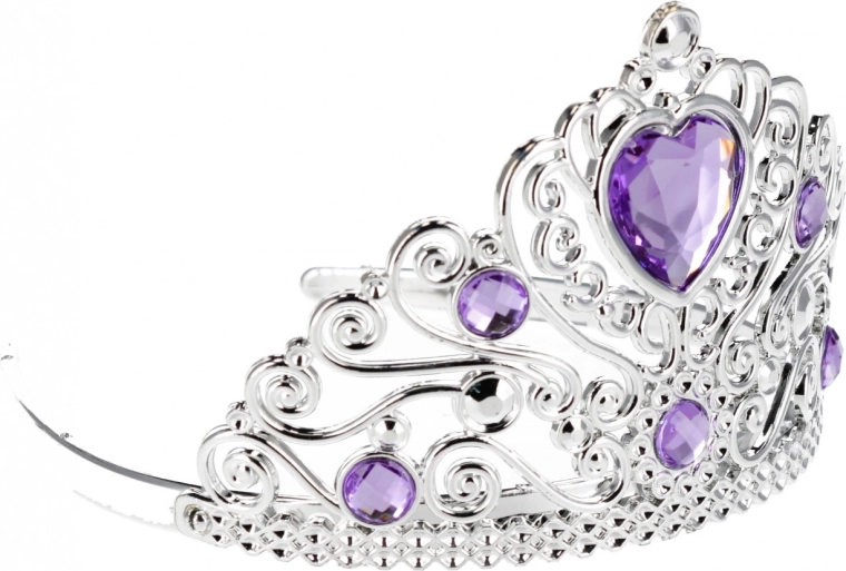 Trblietavý diadém s fialovými kamienkami