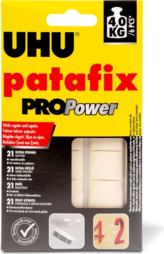Patafix PROPower biela lepiaca guma, 21 ks