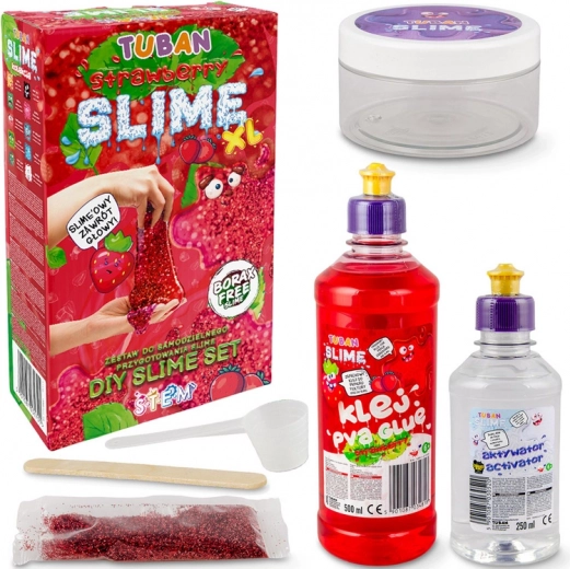 Tuban kreatívna senzorická sada Slime - Jahoda XL