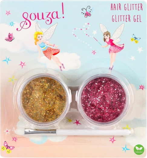 Trblietky do vlasov – fuksiová a zlatá