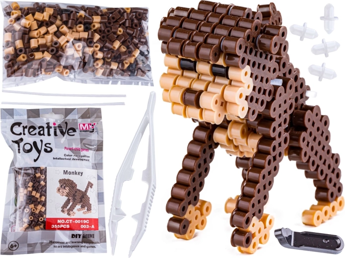 Zažehľovacie korálky 3D opička v sáčku