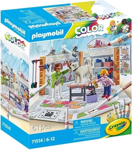 Playmobil Salon pre psov s Crayola farbami