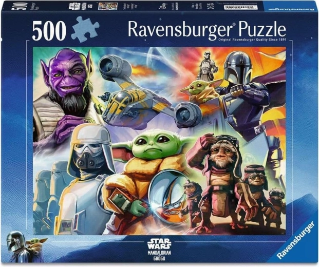 Ravensburger puzzle Star Wars: Mandalorian a Grogu 500 dielikov