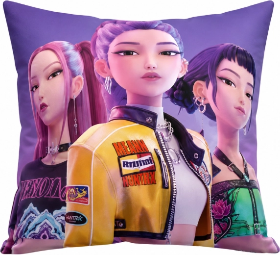 Dekoratívny vankúš K-Pop Demon Hunters Huntrix 40 × 40 cm