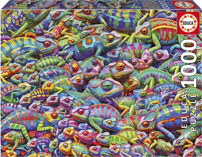 Puzzle EDUCA Chaos medzi chameleónmi 1000 dielikov