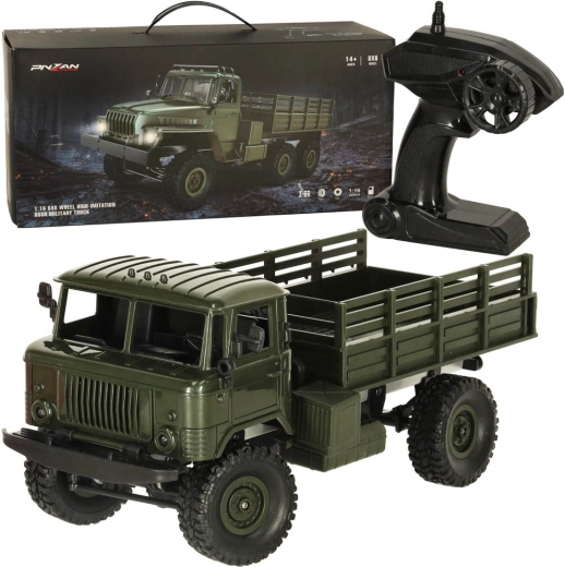 Diaľkovo ovládané vojenské nákladné vozidlo Off-Road 4WD 1:16 RTR