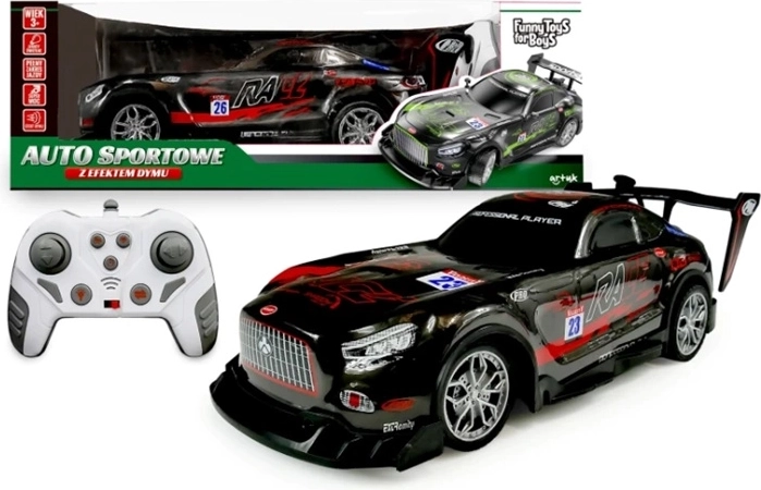 Športové RC auto s efektom dymu