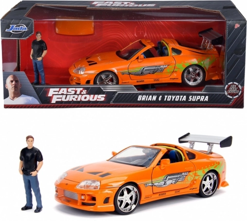 Model auta Fast & Furious Toyota Supra 1/24 s figúrkou