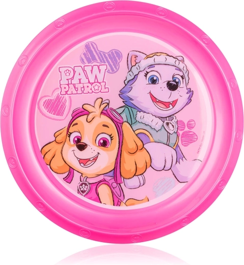 Detský tanier 22 cm PAW PATROL ružový plastový