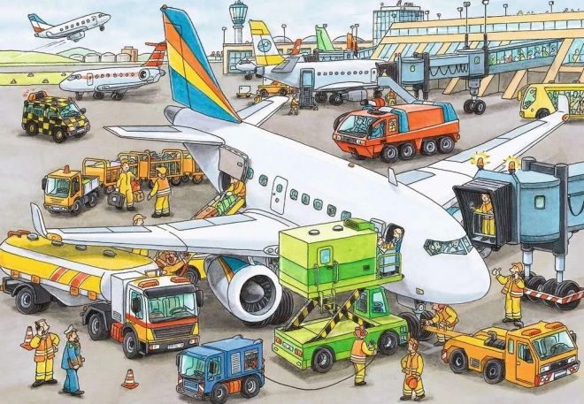 Puzzle rušné letisko 35 dielikov