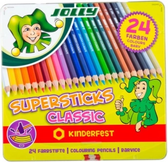 Supersticks 24 farieb v kovovej krabičke