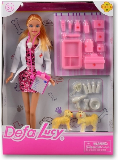 Bábika Lucy veterinárka ružová