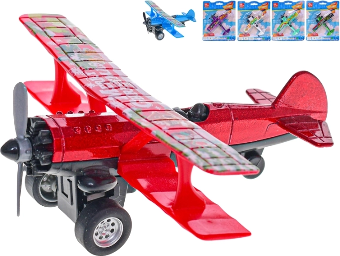 Kovový model lietadla so spätným chodom 10 cm