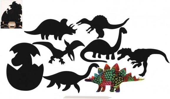 Škrabací papier Dinosaurus