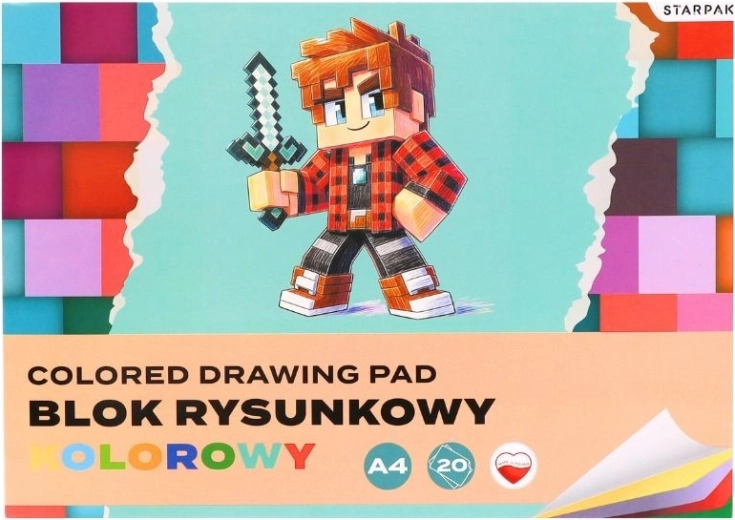 Starpak farebný kresliaci blok Pixel A4, 20 listov