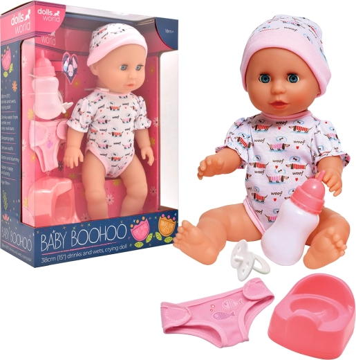 Dolls World bábätko Baby Boohoo 38 cm s funkciami a príslušenstvom