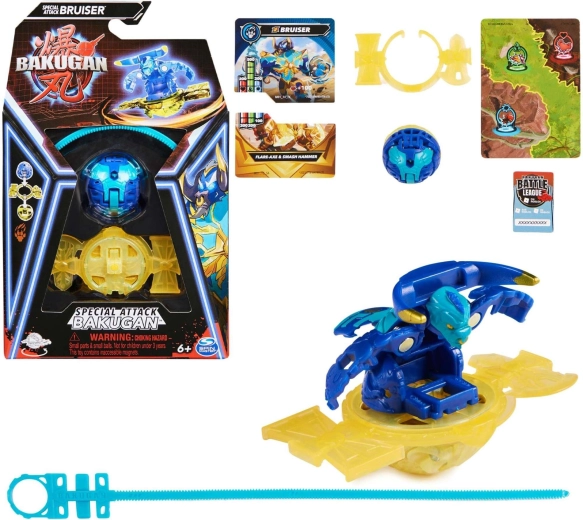 Bakugan Special Attack Bruiser – točiaca sa figúrka s kartami od Spin Master