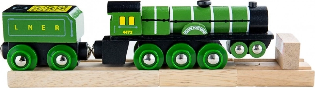 Drevená lokomotíva Flying Scotsman - replika