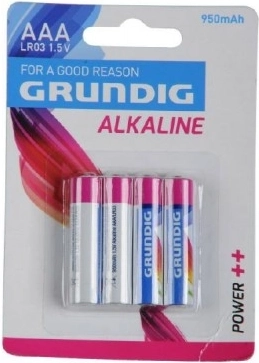 Alkalické batérie AAA 1,5 V 4 ks GRUNDIG