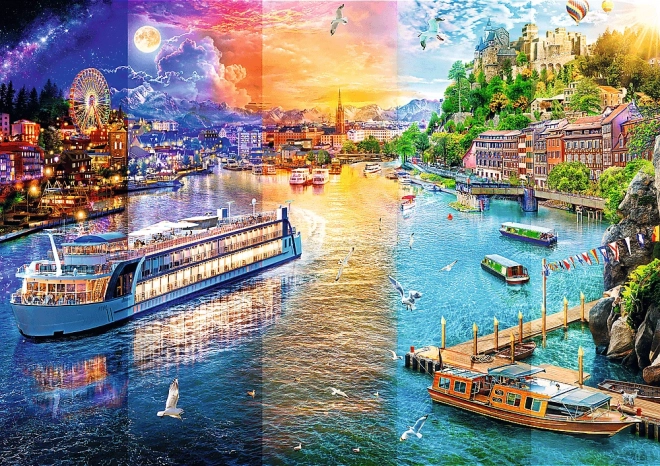 Puzzle 1000 dielikov Plavba po rieke
